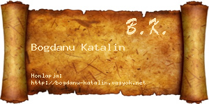 Bogdanu Katalin névjegykártya